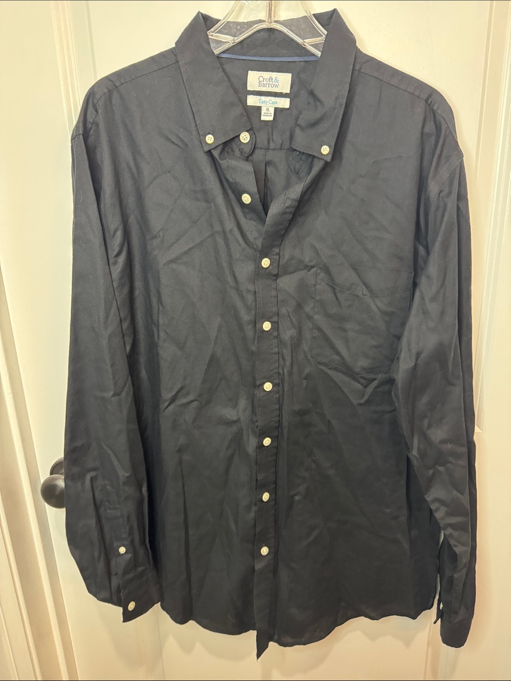 croft & barrow Men's Dark Navy Button-Down Dress Shirt